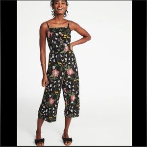 Old Navy Black Floral Romper